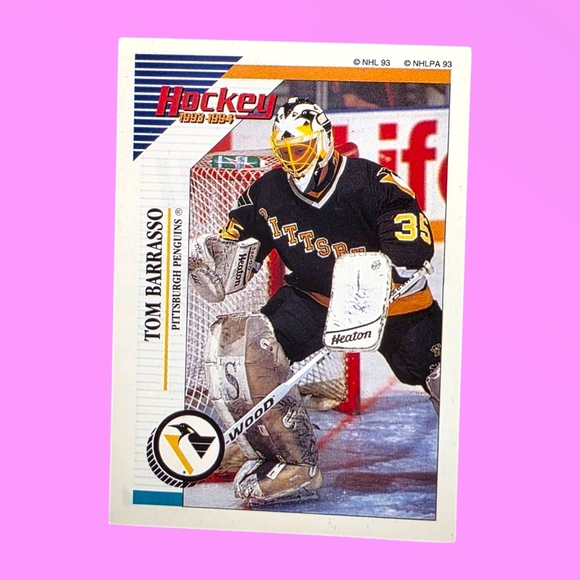 1993-94 Panini Hockey Tom Barrasso Pittsburgh Penguins #88 Sticker - Picture 1 of 3